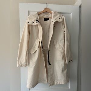 Everlane The Anorak Cream Rain Parka